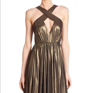 Halston Heritage Metallic Gown